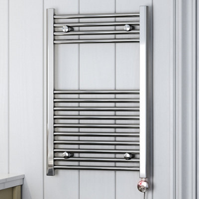 Terma Electric Towel Rail Leo E (Variable Temp) 800H X 500W(mm) Chrome 200W from B&Q