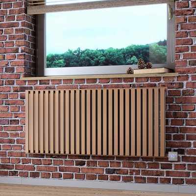 B&Q -  Nemo Wlnem053118 Sbcoe7Ts1D Bright Copper Electric Horizontal Designer Radiator(W)1185mm X (H)530mm