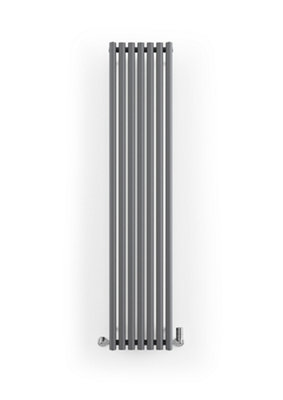 Terma Rolo Room Wgror180037 Kdgruc01 Modern Grey Horizontal Or Vertical Designer 2734Btu Radiator(W)370mm X (H)1800mm from B&Q