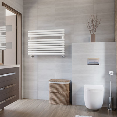 Terma Rolo Heated Towel Rail - White - 590 x 900mm - Image 3