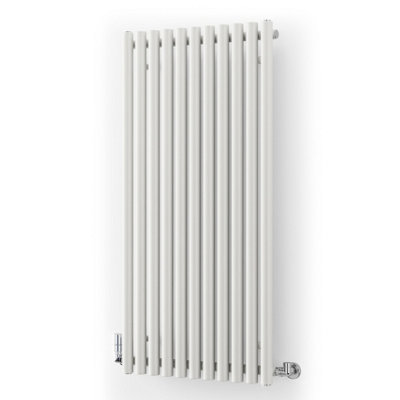 B&Q -  Rolo Room White Electric Horizontal Or Vertical Designer 3028Btu Radiator(W)590mm X (H)1200mm