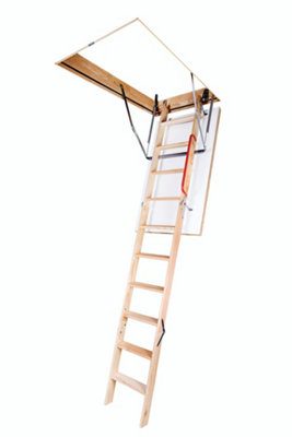  - Optistep Ole 70Cm X 111Cm Wooden Loft Ladder & Hatch (H Up To 280Cm)