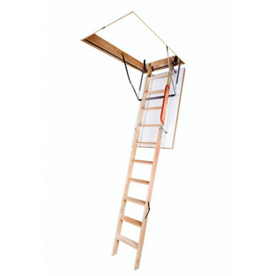  - Optistep Ole 70Cm X 120Cm Wooden Loft Ladder & Hatch (H Up To 280Cm)