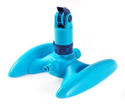 Cellfast Multipurpose Garden Watering Lawn Rotating Sprinkler Hozelock Compatible Plastic - Blue - Image 2