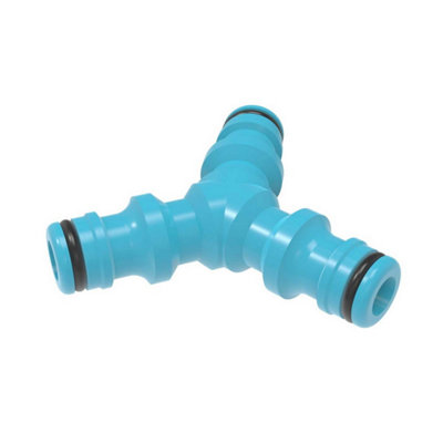 Cellfast 3 Way 1/2Inch Y Male Garden Hose Connector Quick Fix Coupler from B&Q