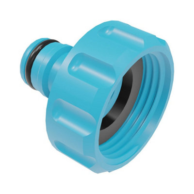 B&Q -  1Inch Bsp Hozelock Compatibile Threaded Tap Connector With Hose End Connector