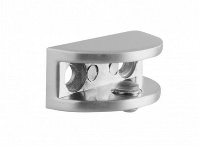 B2C 2X Glass Shelf Support Bracket Mirror Holder Bracket Clamp For Panels 58mm from B&Q
