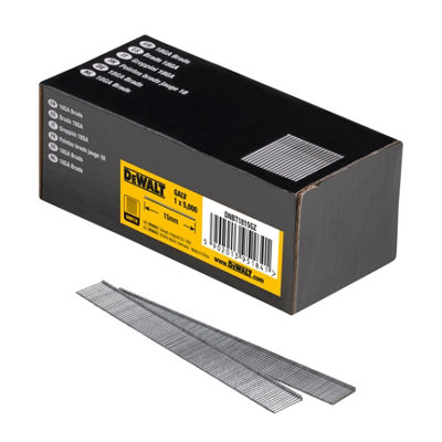 Dewalt 18 Gauge Galvanised Straight Collated Brads (L)15Mm, Pack Of 5000