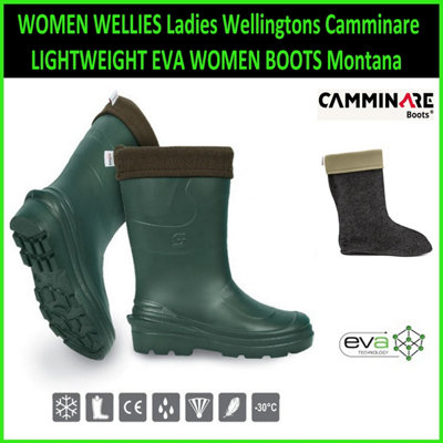 Women Wellies Ladies Wellingtons Camminare Lightweight Eva Women Boots Montana (Uk 5/ Eu 38) from B&Q