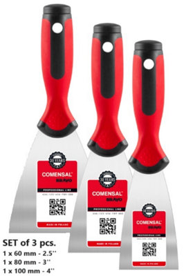 Comensal Professional Putty ScrapersSet Of 3 (60mm80mm100mm) from B&Q