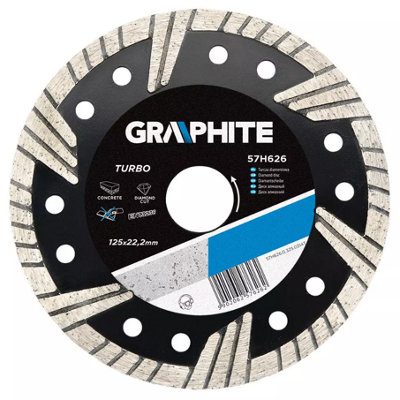 Graphite 57H626Turbo Angle Grinder Diamond Disc Blade Tile 125mm from B&Q
