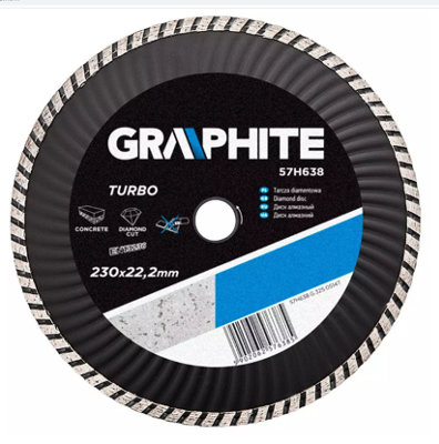 Graphite 57H638, Turbo Wave Angle Grinder Diamond Disc Blade 230Mm