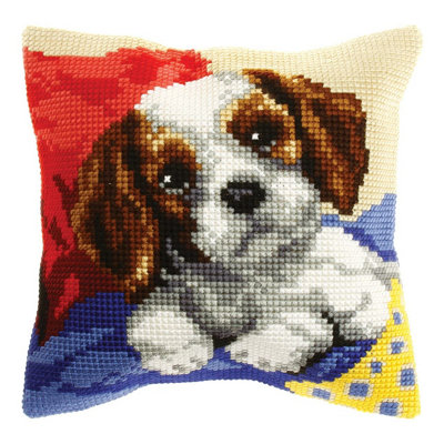 Orchidea Cross Stitch Kit: Cushion: Large: Doggy - Image 3