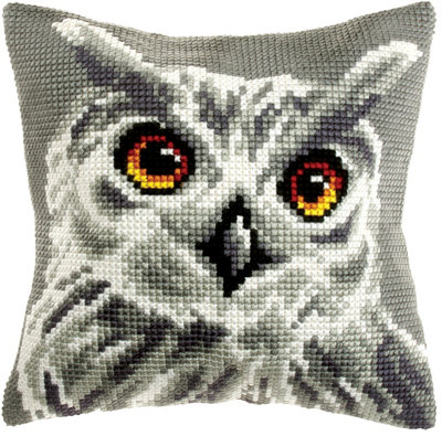 B&Q -  Cushion White OwlCross Stitch Kit: Cushion: Large: White OwlOrchidea