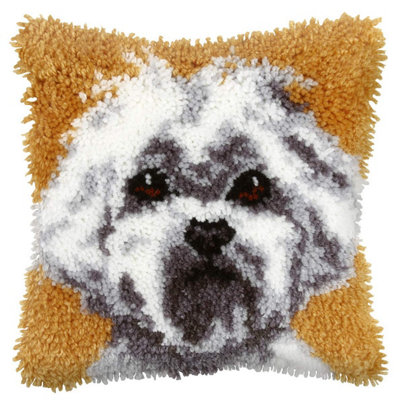 Orchidea Unisex Multicolor L/Hk Cushion Westie - Latch Hook Kit: Cushion: Small: Westie - Image 3