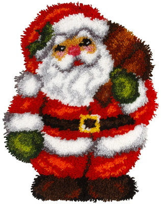 Orchidea Unisex Multicolor L/Hk Santa - Latch Hook Kit: Cushion: Shaped: Santa - Image 4