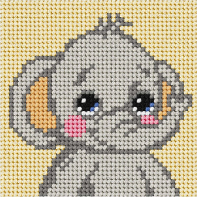 Groves Of Thames Emb Elephant - Needlepoint Kit: My First Embroidery: Mini: Elephant - Orchidea 1St