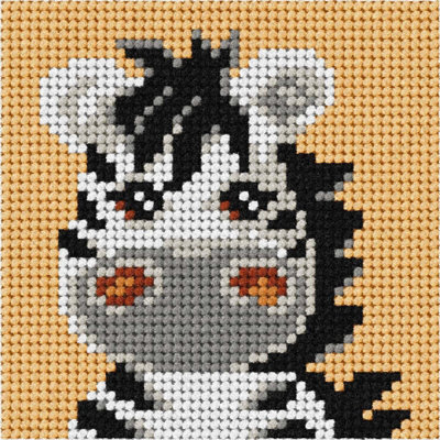 Groves Of Thames Emb Zebra - Needlepoint Kit: My First Embroidery: Mini: Zebra - Orchidea 1St