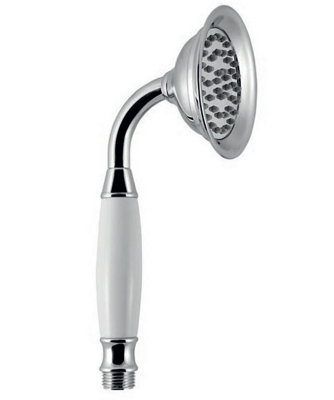 Ferro Retro Bathroom Chrome Plated Plastic Vintage Bath Shower Head Replacement from B&Q