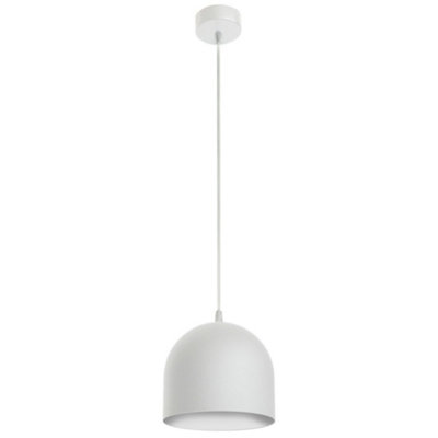 B&Q -  Luminosa Madison Dome Pendant Ceiling Light White 17Cm