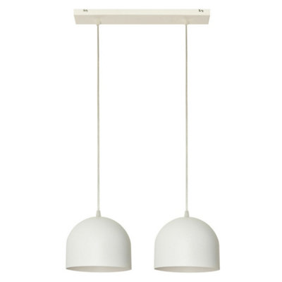 B&Q -  Luminosa Madison Straight Bar Pendant Ceiling Light White 42Cm