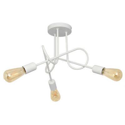 Luminosa Lighting Luminosa Oxford Multi Arm Semi Flush Ceiling Light White 50Cm from B&Q
