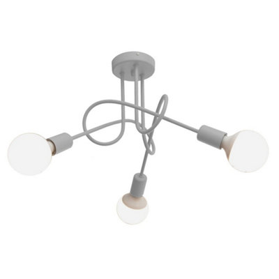 Luminosa Ing Luminosa Oxford Multi Arm Semi Flush Ceiling 50Cm Light/Grey