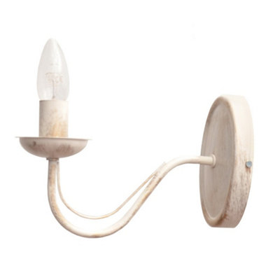 Luminosa Lighting Luminosa Malbo Candle Wall Lamp WhiteGold 26Cm from B&Q