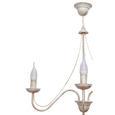 Luminosa Lighting Luminosa Malbo Multi Arm Pendant Ceiling Light WhiteGold 60Cm from B&Q