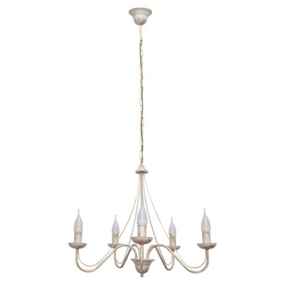 Luminosa Lighting Luminosa Malbo Multi Arm Pendant Ceiling Light WhiteGold 60Cm from B&Q