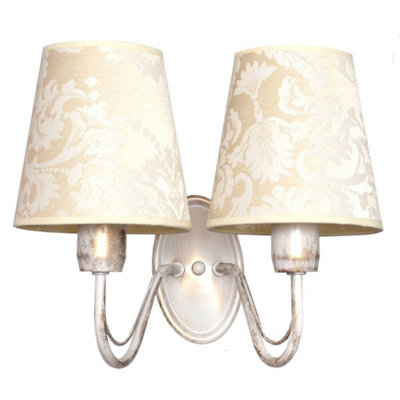 Luminosa Lighting Luminosa Malbo Candle Wall Lamp 32Cm White/Gold
