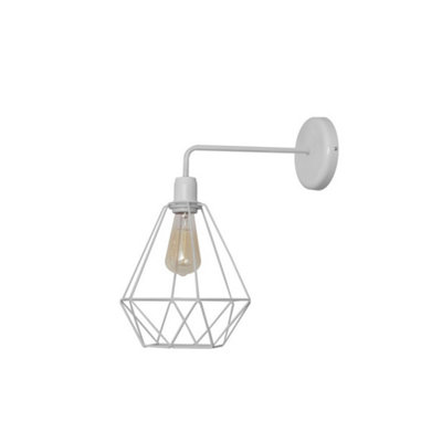 B&Q -  Luminosa Karo Wall Lamp White 35Cm