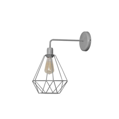 Luminosa Lighting Grey Luminosa Karo Wall Lamp 35Cm