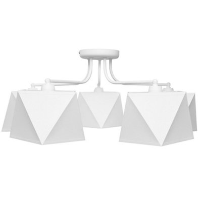 Luminosa Ing Luminosa Adamant Multi Arm Semi Flush Ceiling 75Cm Light/White