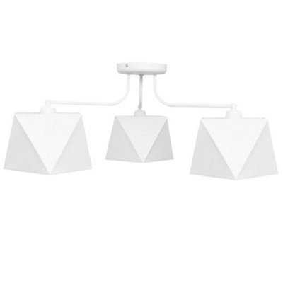 Luminosa Ing Luminosa Adamant Multi Arm Semi Flush Ceiling 75Cm Light/White