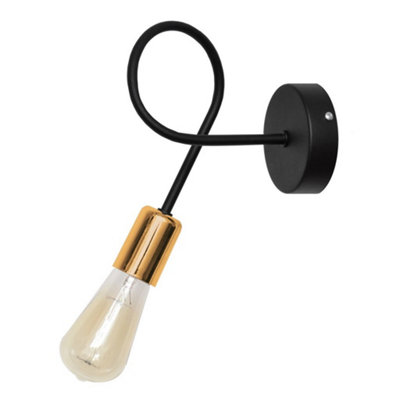 Luminosa Lighting Luminosa Oxford Wall Lamp BlackCopper 25Cm from B&Q