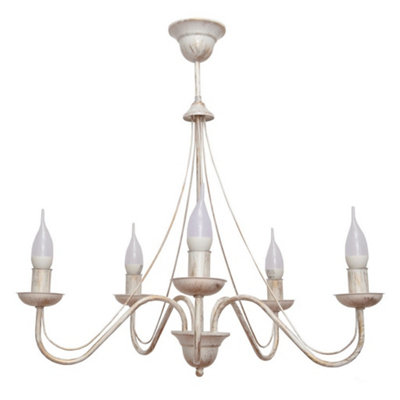 Luminosa Lighting Luminosa Malbo Multi Arm Pendant Ceiling Light WhiteGold 60Cm from B&Q