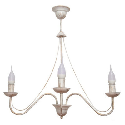 Luminosa Lighting Luminosa Malbo Multi Arm Pendant Ceiling Light WhiteGold 60Cm from B&Q