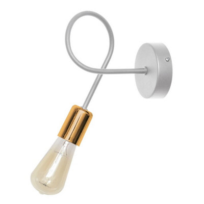Luminosa Lighting Luminosa Oxford Wall Lamp WhiteCopper 25Cm from B&Q