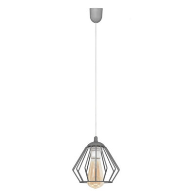Luminosa Ing Luminosa Agat Wire Frame Pendant Ceiling 18Cm Light/Grey