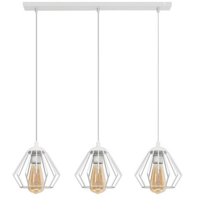Luminosa Lighting Luminosa Agat Straight Bar Pendant Ceiling Light White 65Cm from B&Q