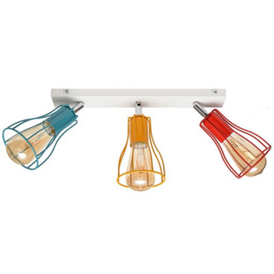 B&Q -  Luminosa Tube Spotlight Bar WhiteOrangeRedTurquoise 40Cm