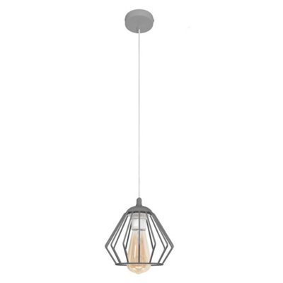 Luminosa Ing Luminosa Agat Wire Frame Pendant Ceiling 18Cm Light/Grey