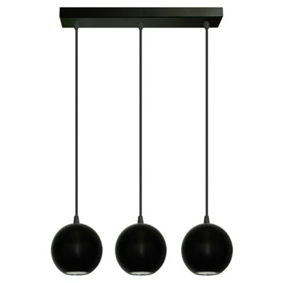 Netlighting Unisex Black Midway Straight Bar Pendant Ceiling Light 40Cm - Image 3