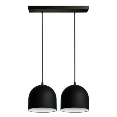 B&Q -  Luminosa Madison Straight Bar Pendant Ceiling Light BlackWhite 42Cm