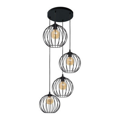 Luminosa Lighting Luminosa Mercure Cluster Pendant Ceiling Light Black 40Cm from B&Q
