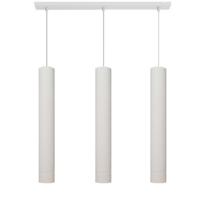 Luminosa Lighting Luminosa Tuba Straight Bar Pendant Ceiling Light White 60Cm from B&Q