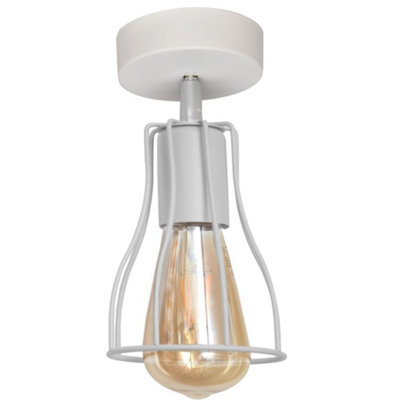 B&Q -  Luminosa Tube Semi Flush Light White 10Cm