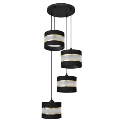 Luminosa Lighting Luminosa Helen Cluster Pendant Ceiling Light BlackGold 35Cm from B&Q