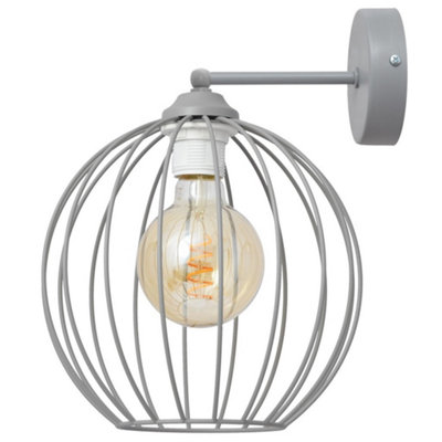 Luminosa Lighting Luminosa Mercure Wall Lamp Grey 26Cm from B&Q